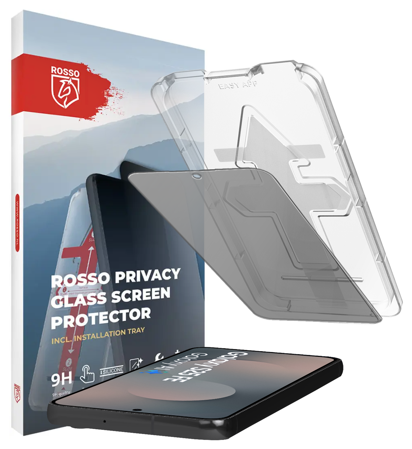 Rosso Samsung Galaxy S25 FE Privacy Glass met Installatietray Dust Removal afbeelding 1