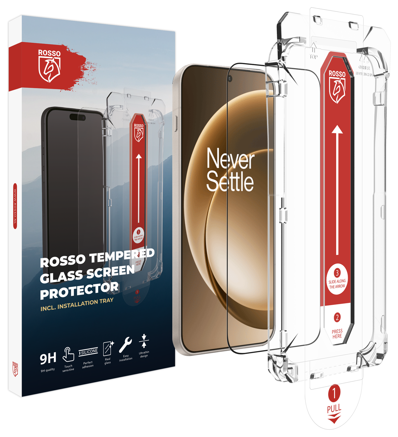 Rosso OnePlus 15 Tempered Glass met Installatietray Dust Removal afbeelding 2