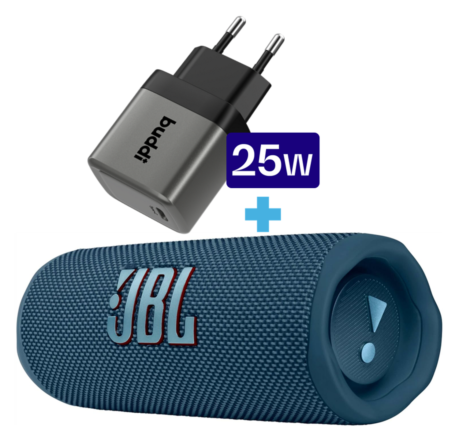 JBL Flip 6 Draadloze Bluetooth Speaker Blauw met 25W Oplader afbeelding 1