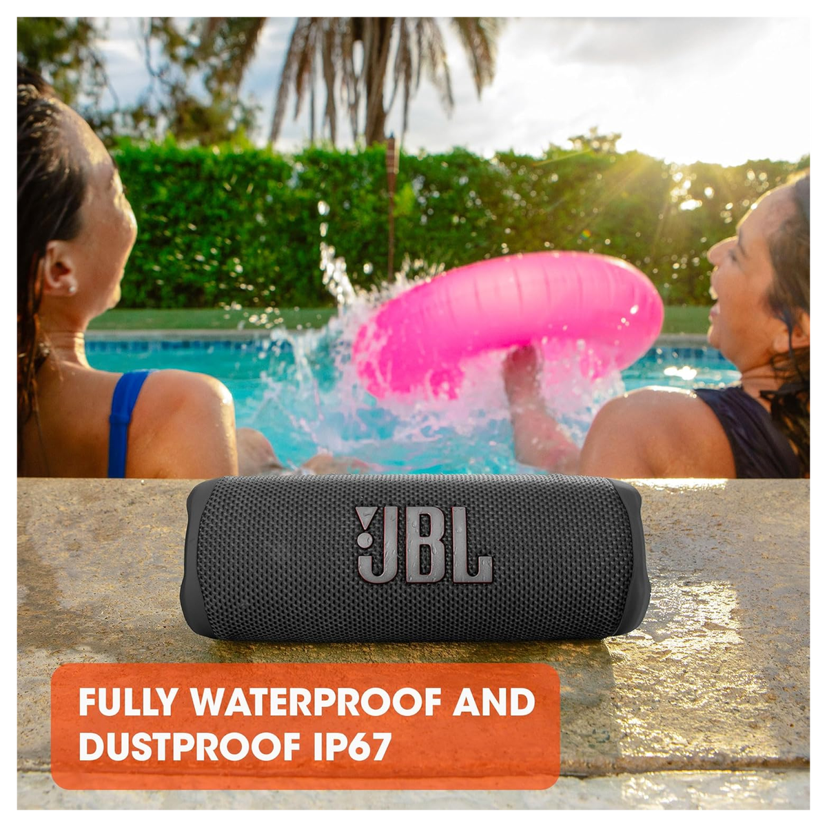 JBL Flip 6 Draadloze Bluetooth Speaker Grijs met 25W Oplader afbeelding 6