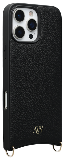 AVY Apple iPhone 16 Pro Hoesje met Koord Haakjes MagSafe Leer Zwart afbeelding 8