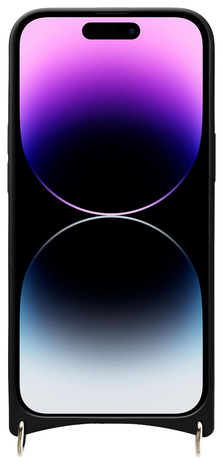 AVY Apple iPhone 14 Pro Hoesje met Koord Haakjes MagSafe Leer Zwart afbeelding 8
