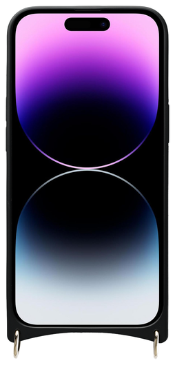 AVY Apple iPhone 14 Pro Hoesje met Koord Haakjes MagSafe Leer Zwart afbeelding 8