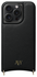 AVY Apple iPhone 14 Pro Hoesje met Koord Haakjes MagSafe Leer Zwart