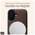 AVY Apple iPhone 17 Hoesje met Koord Haakjes MagSafe Leer Chocolate afbeelding 6