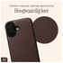 AVY Apple iPhone 16 Hoesje met Koord Haakjes MagSafe Leer Chocolate afbeelding 6
