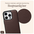 AVY Apple iPhone 16 Pro Hoesje met Koord Haakjes MagSafe Leer Chocolate afbeelding 5