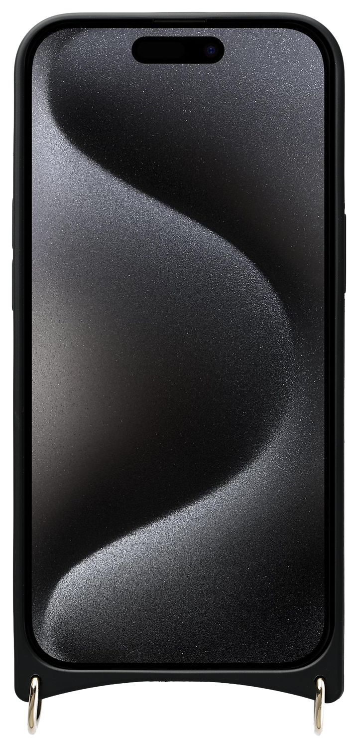 AVY Apple iPhone 15 Pro Hoesje met Koord Haakjes MagSafe Leer Chocolate afbeelding 9