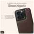 AVY Apple iPhone 15 Pro Hoesje met Koord Haakjes MagSafe Leer Chocolate afbeelding 8