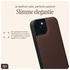 AVY Apple iPhone 14 / 13 Hoesje met Koord Haakjes MagSafe Leer Chocolate afbeelding 7