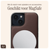 AVY Apple iPhone 14 / 13 Hoesje met Koord Haakjes MagSafe Leer Chocolate afbeelding 6