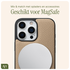 AVY Apple iPhone 16 Pro Hoesje met Koord Haakjes MagSafe Leer Beige afbeelding 6