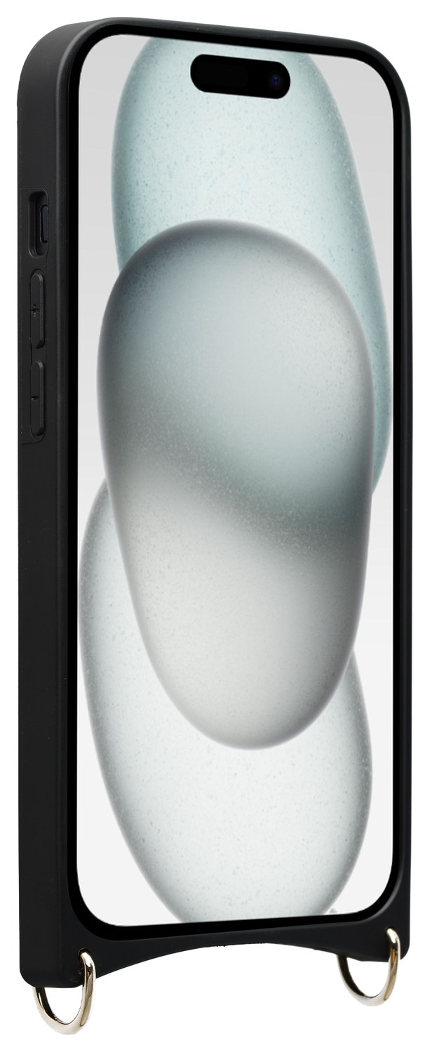 AVY Apple iPhone 15 Hoesje met Koord Haakjes MagSafe Leer Beige afbeelding 10