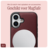 AVY Apple iPhone 17 Hoesje met Koord Haakjes MagSafe Leer Burgundy afbeelding 6