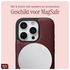 AVY Apple iPhone 16 Pro Hoesje met Koord Haakjes MagSafe Leer Burgundy afbeelding 6