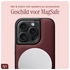AVY Apple iPhone 15 Pro Hoesje met Koord Haakjes MagSafe Leer Burgundy afbeelding 7
