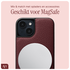 AVY Apple iPhone 14 / 13 Hoesje met Koord Haakjes MagSafe Leer Burgundy afbeelding 6