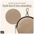 AVY Mini Leren Telefoontasje / Phone Bag Leather Beige afbeelding 4