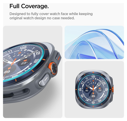 Spigen EZ Fit GLAS.tR Apple Watch Ultra / Ultra 2 Screen Protector 2-Pack afbeelding 2
