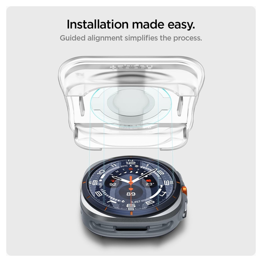 Spigen EZ Fit GLAS.tR Apple Watch Ultra / Ultra 2 Screen Protector 2-Pack afbeelding 5