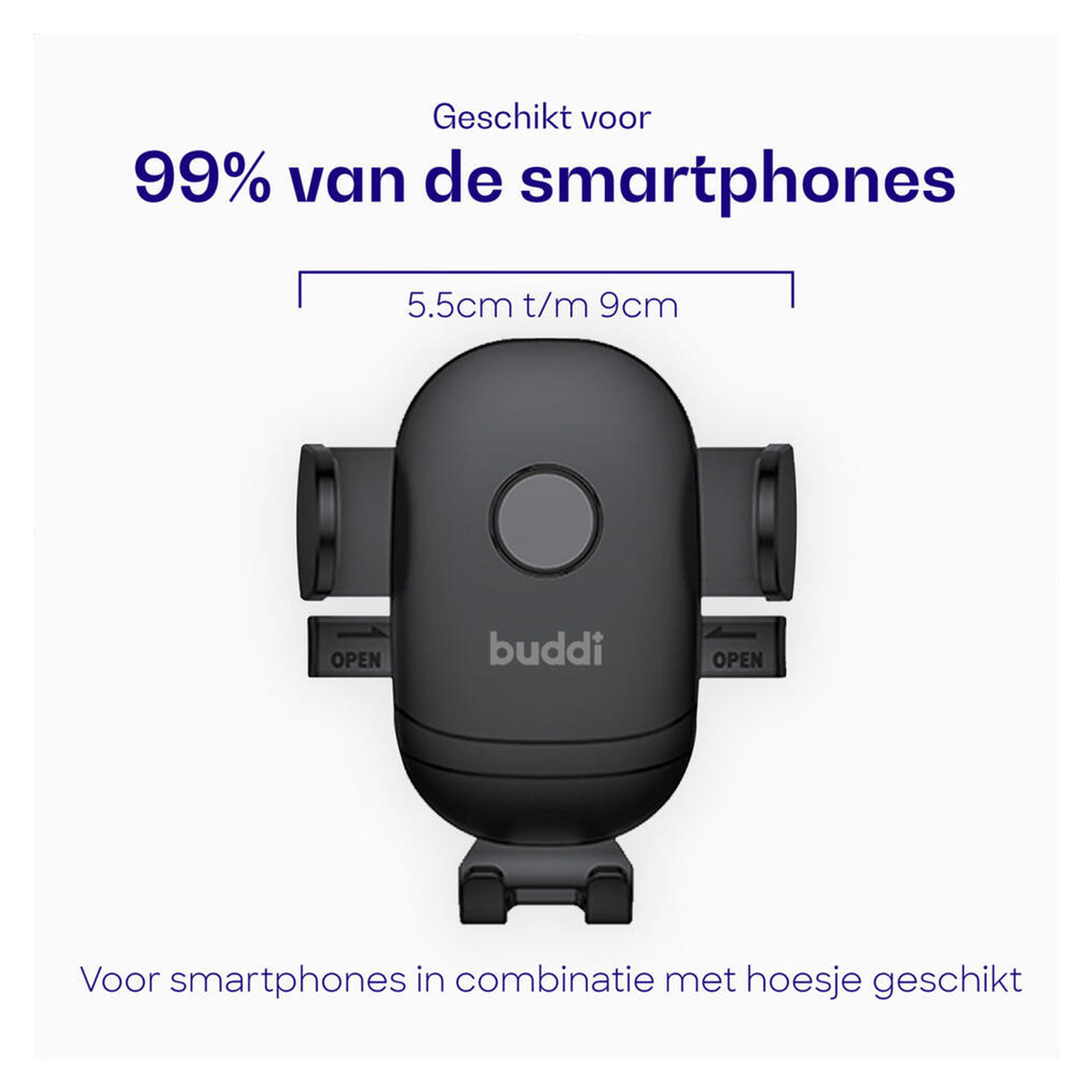 Buddi Way Universele Telefoonhouder Auto Ventilatierooster met tripodklem afbeelding 9