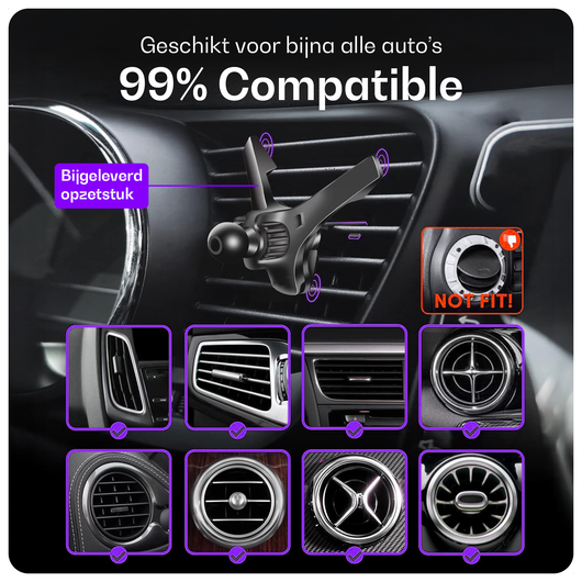 Buddi Way Universele Telefoonhouder Auto Ventilatierooster met tripodklem afbeelding 5