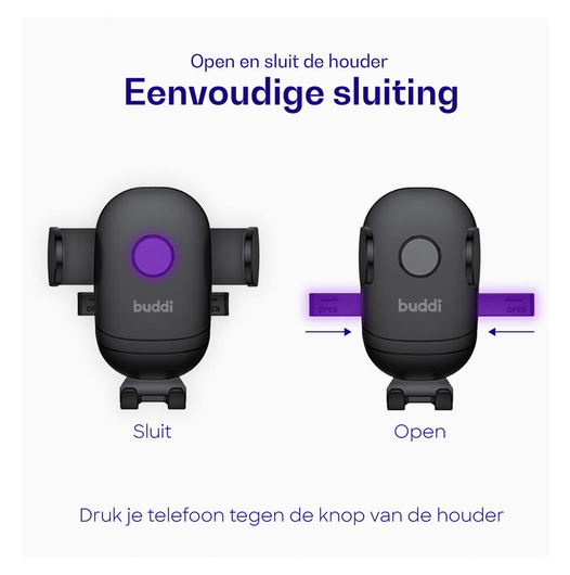 Buddi Way Universele Telefoonhouder Auto Ventilatierooster met tripodklem afbeelding 10