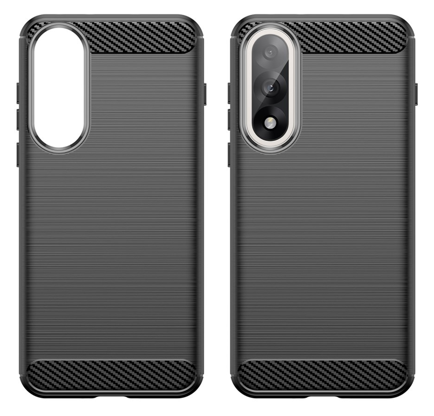 OnePlus Nord 5 Hoesje Geborsteld TPU Flexibele Back Cover Zwart afbeelding 2