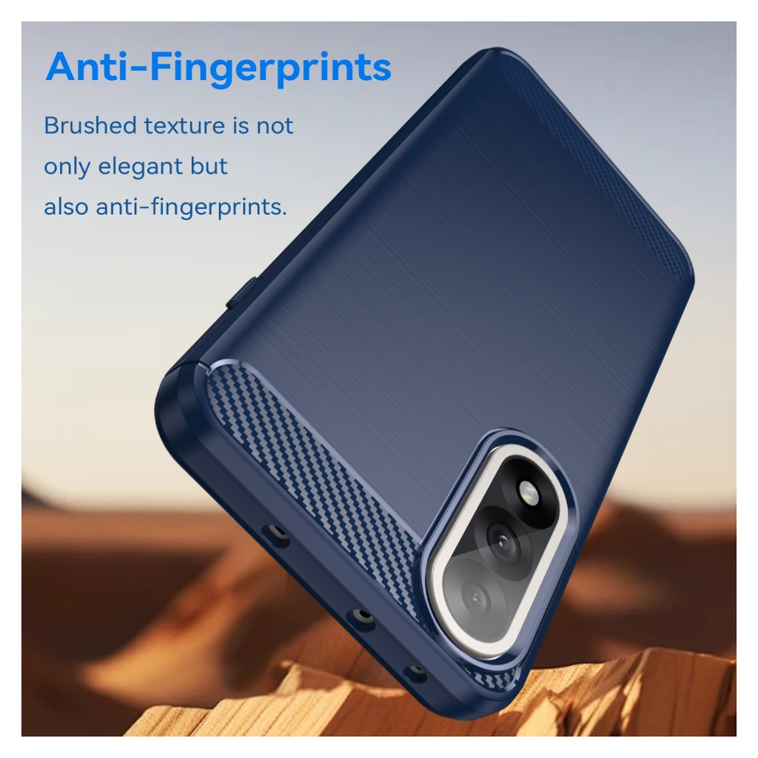OnePlus Nord 5 Hoesje Geborsteld TPU Flexibele Back Cover Blauw afbeelding 5