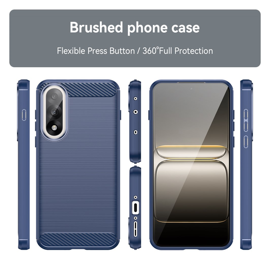 OnePlus Nord 5 Hoesje Geborsteld TPU Flexibele Back Cover Blauw afbeelding 4