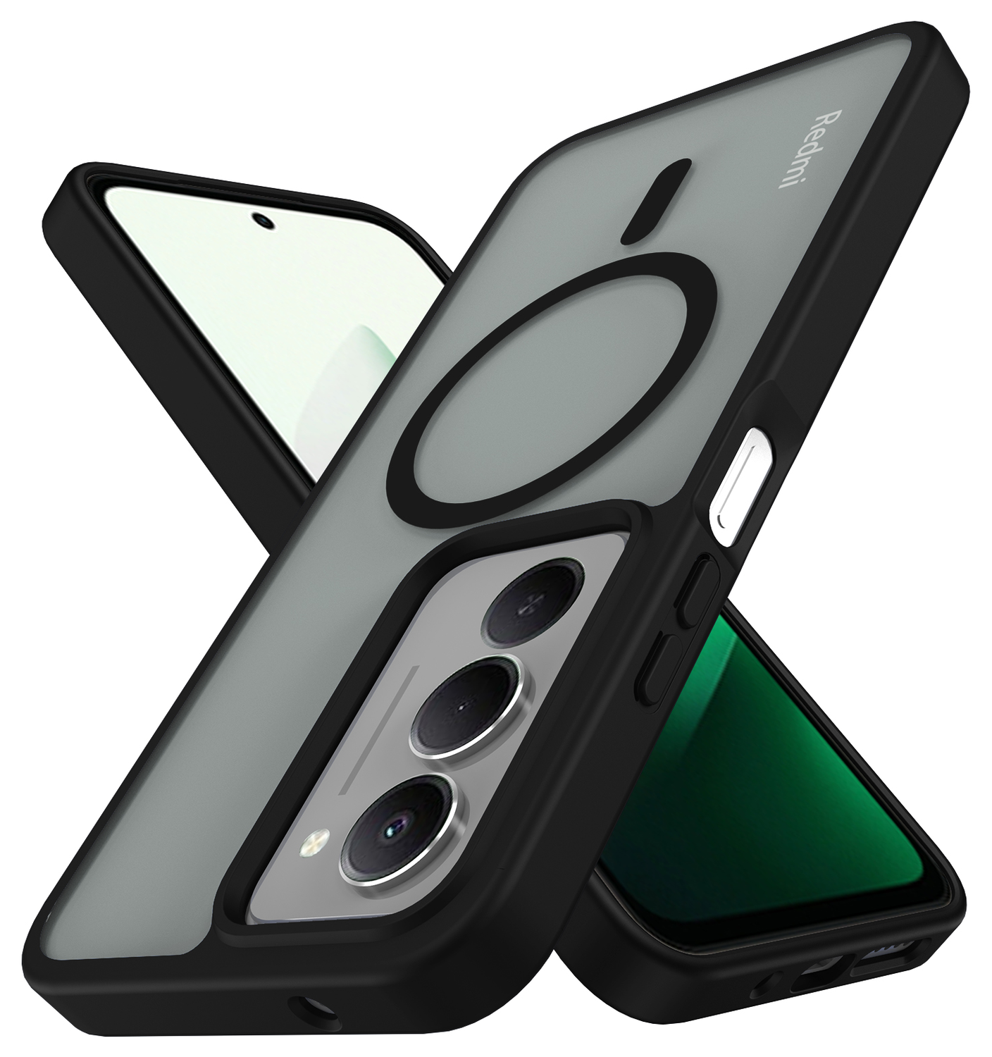 Xiaomi Redmi 15 (5G) Hoesje met MagSafe Back Cover Matte Zwart afbeelding 2