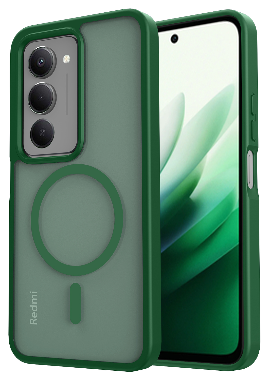 Xiaomi Redmi 15 (5G) Hoesje met MagSafe Back Cover Matte Groen afbeelding 1