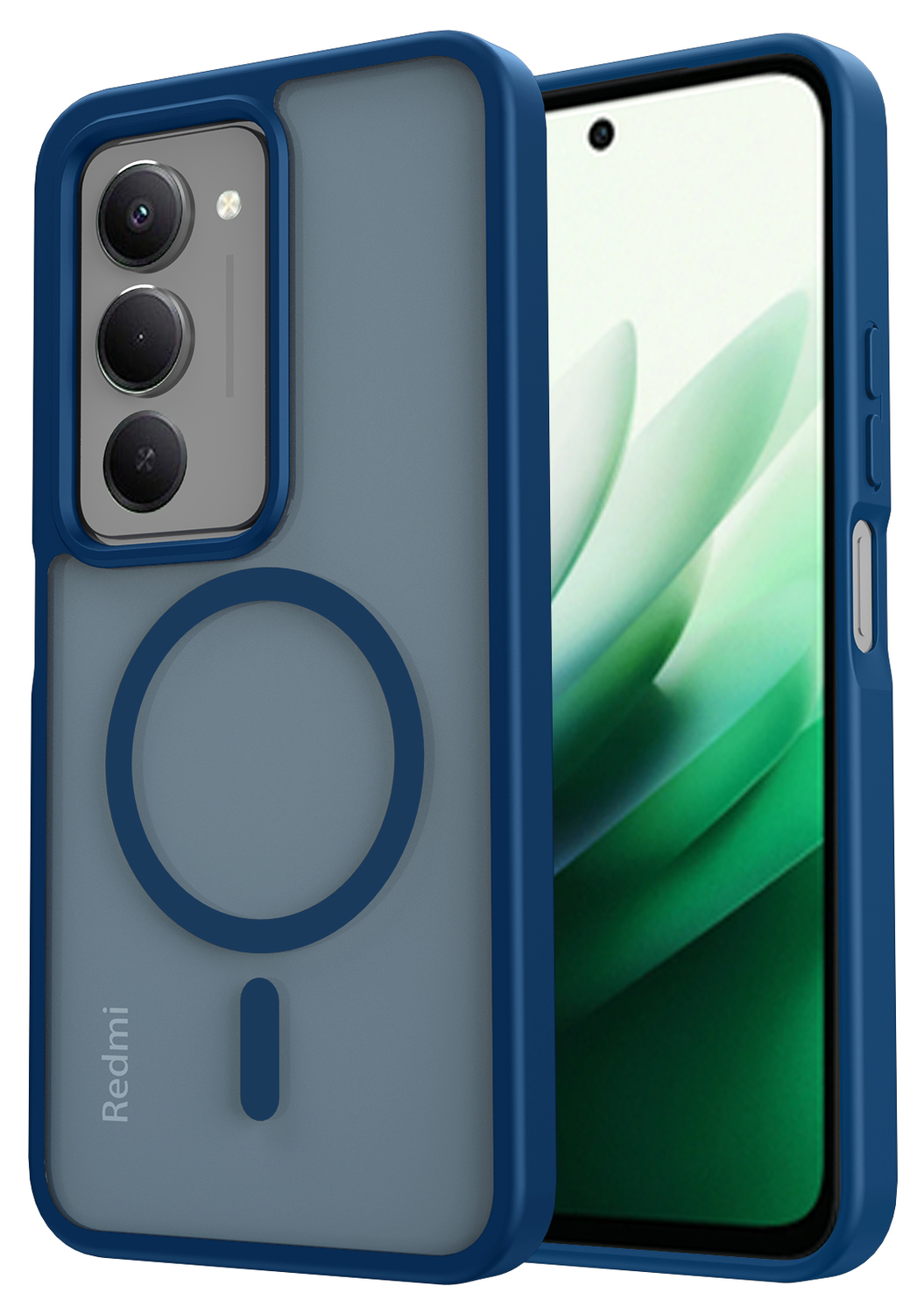 Xiaomi Redmi 15 (5G) Hoesje met MagSafe Back Cover Matte Blauw afbeelding 1