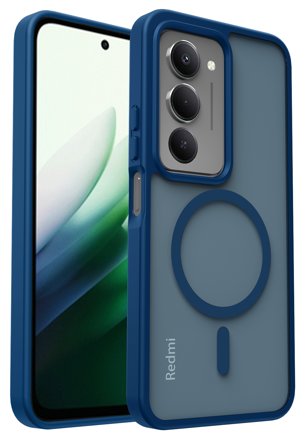 Xiaomi Redmi 15 (5G) Hoesje met MagSafe Back Cover Matte Blauw afbeelding 6