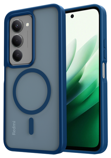 Xiaomi Redmi 15 (5G) Hoesje met MagSafe Back Cover Matte Blauw afbeelding 1