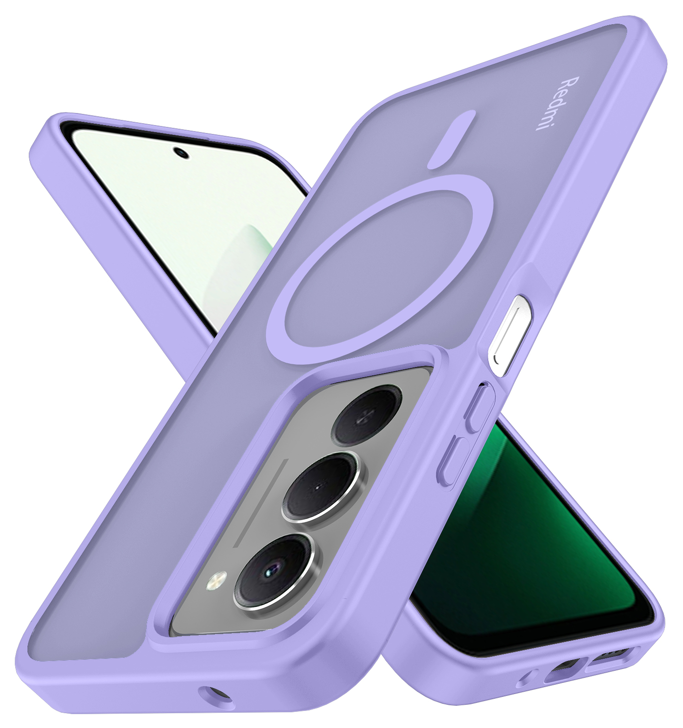 Xiaomi Redmi 15 (5G) Hoesje met MagSafe Back Cover Matte Paars afbeelding 2