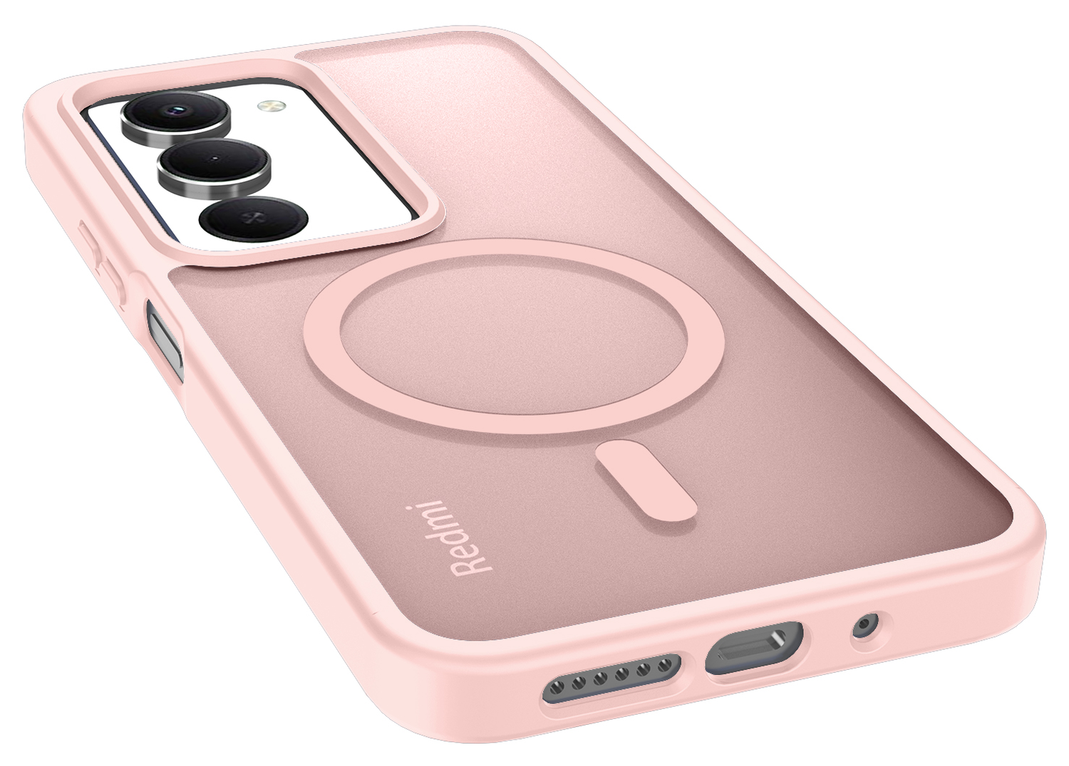 Xiaomi Redmi 15 (5G) Hoesje met MagSafe Back Cover Matte Roze afbeelding 8