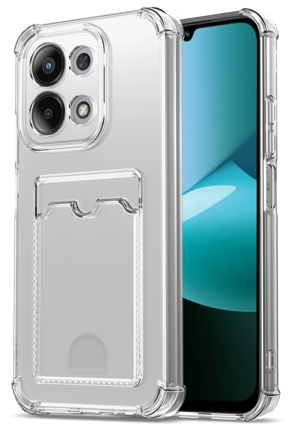 Xiaomi Redmi 15 (5G) Hoesje Dun TPU met Pasjeshouder Back Cover Transparant afbeelding 1