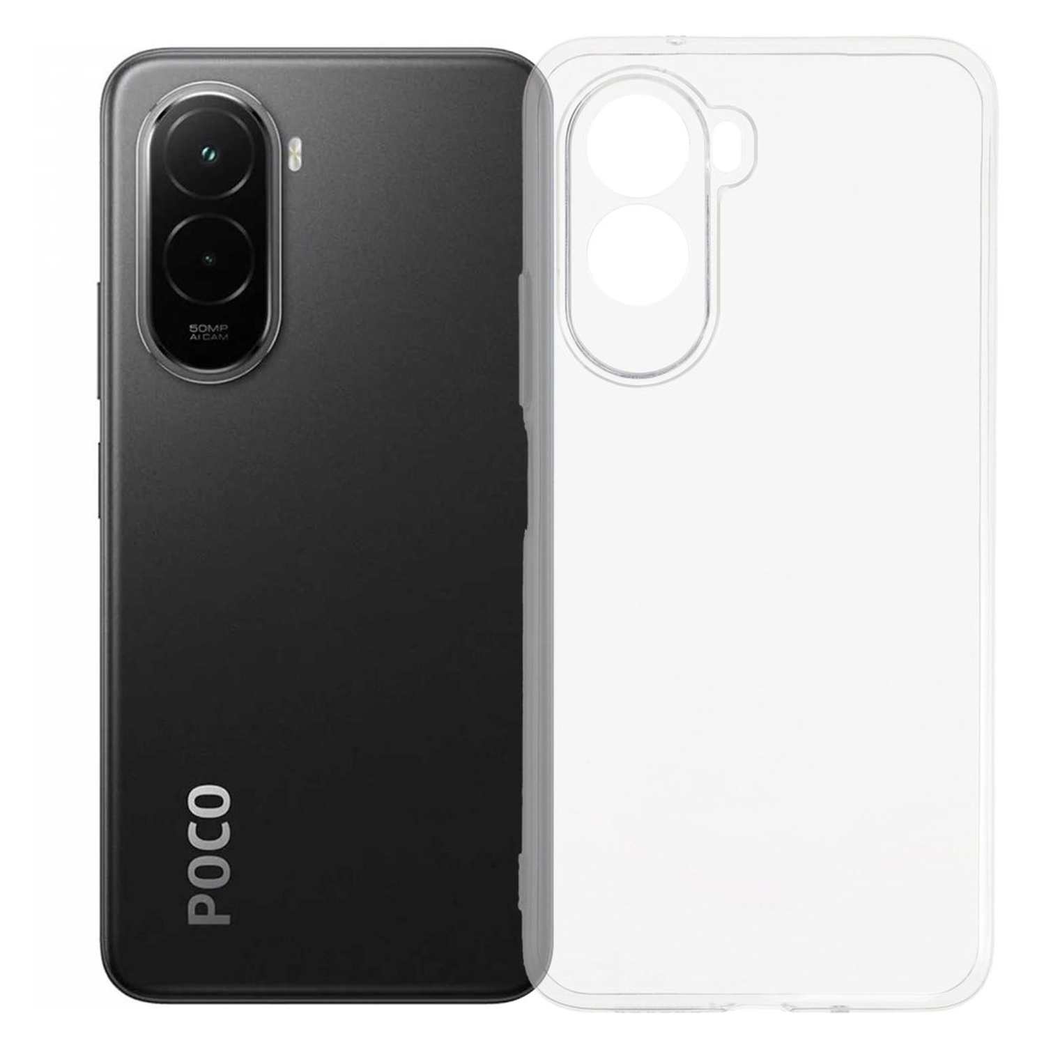 Xiaomi Poco M7 Hoesje Dun TPU Back Cover Transparant afbeelding 1