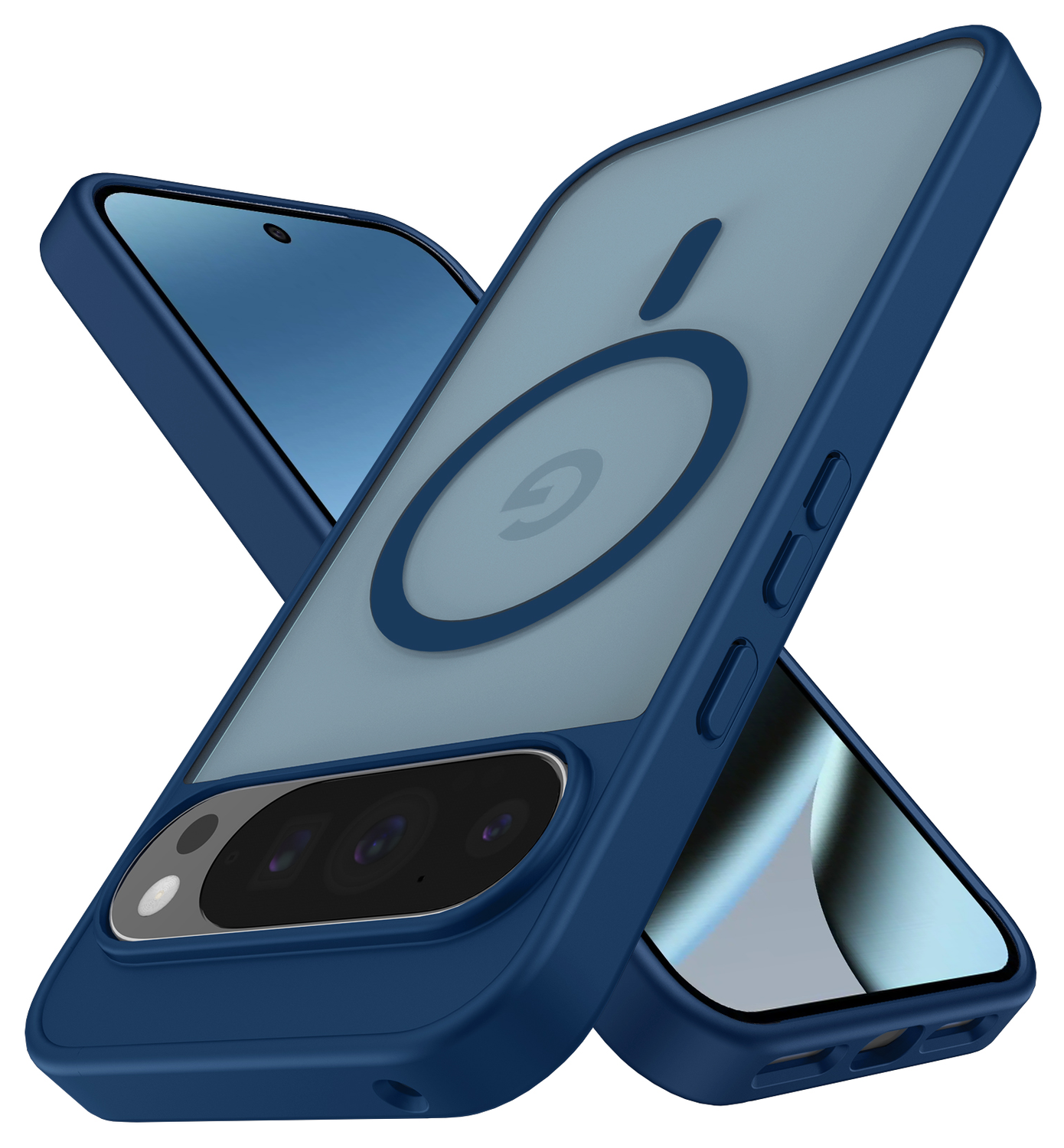 Google Pixel 10 Pro XL Hoesje Back Cover Matte Blauw afbeelding 2