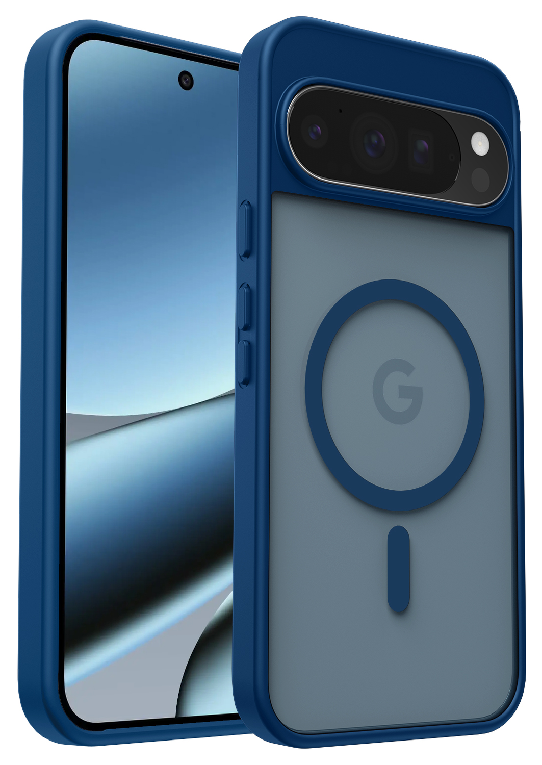 Google Pixel 10 Pro XL Hoesje Back Cover Matte Blauw afbeelding 5