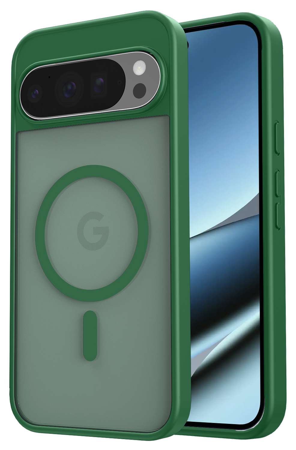 Google Pixel 10 Pro XL Hoesje met MagSafe Back Cover PixelSnap Matte Groen afbeelding 1