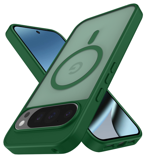 Google Pixel 10 Pro XL Hoesje met MagSafe Back Cover PixelSnap Matte Groen afbeelding 2