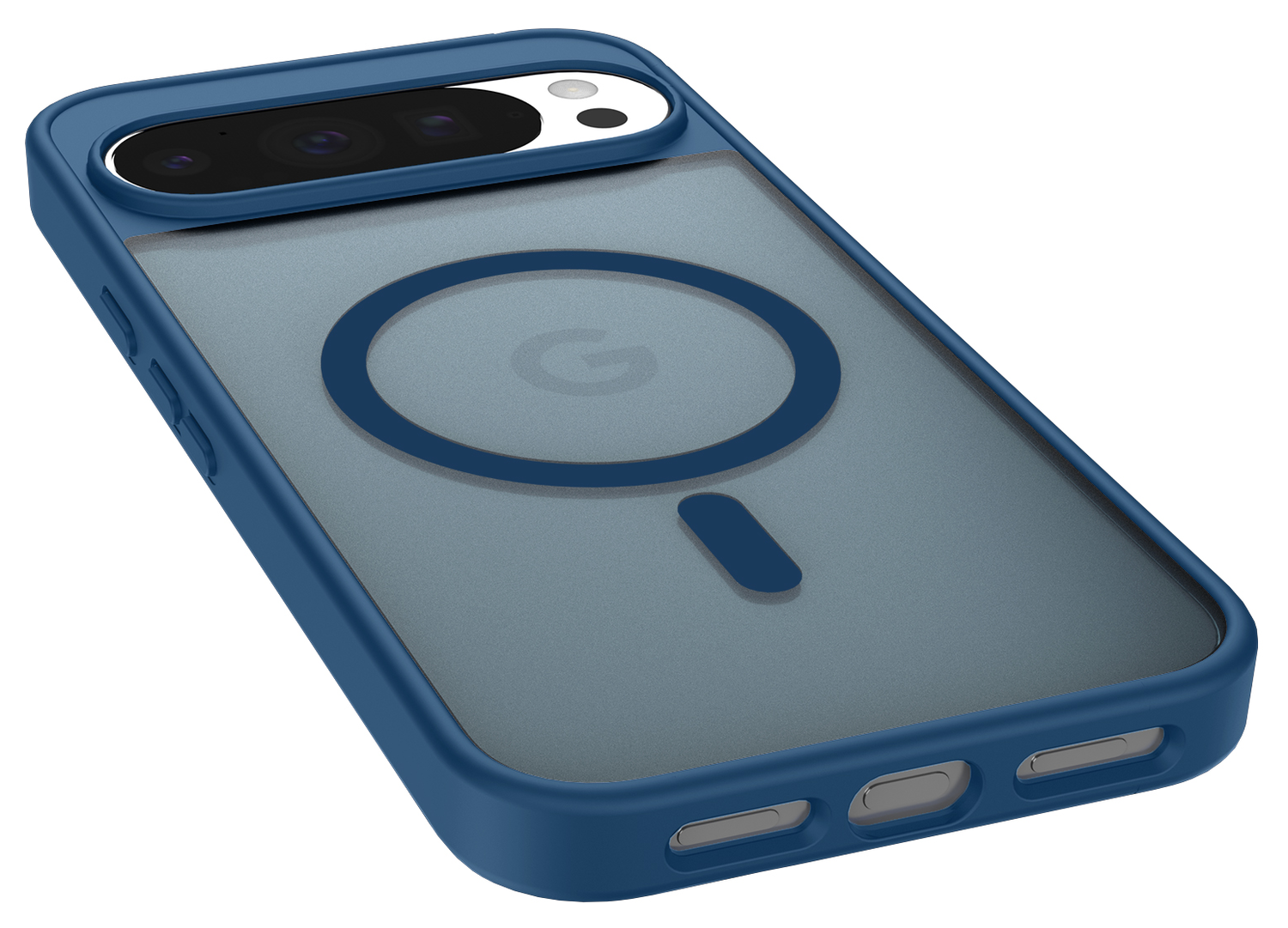 Google Pixel 10 Pro XL Hoesje met MagSafe Back Cover PixelSnap Matte Blauw afbeelding 5