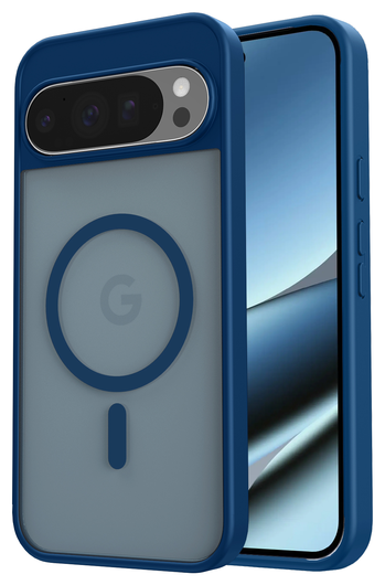 Google Pixel 10 Pro XL Hoesje met MagSafe Back Cover PixelSnap Matte Blauw afbeelding 1