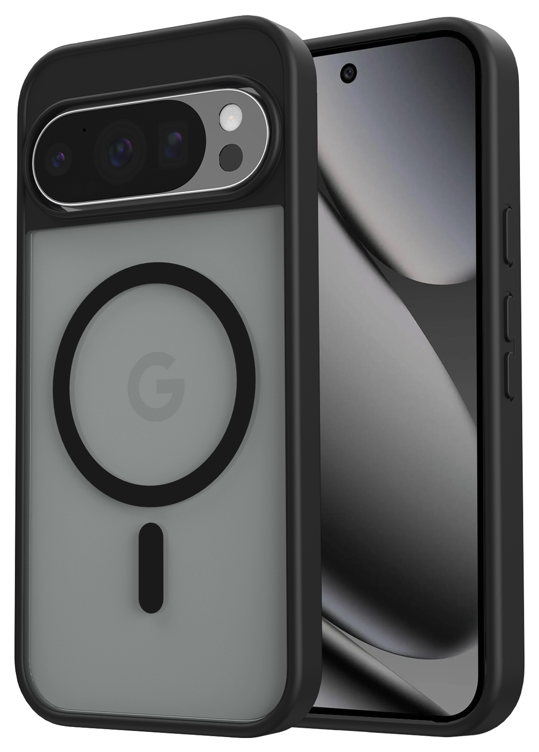 Google Pixel 10/10 Pro Hoesje MagSafe Back Cover PixelSnap Matte Zwart afbeelding 1