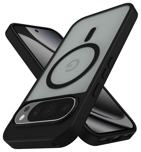 Google Pixel 10/10 Pro Hoesje MagSafe Back Cover PixelSnap Matte Zwart afbeelding 2