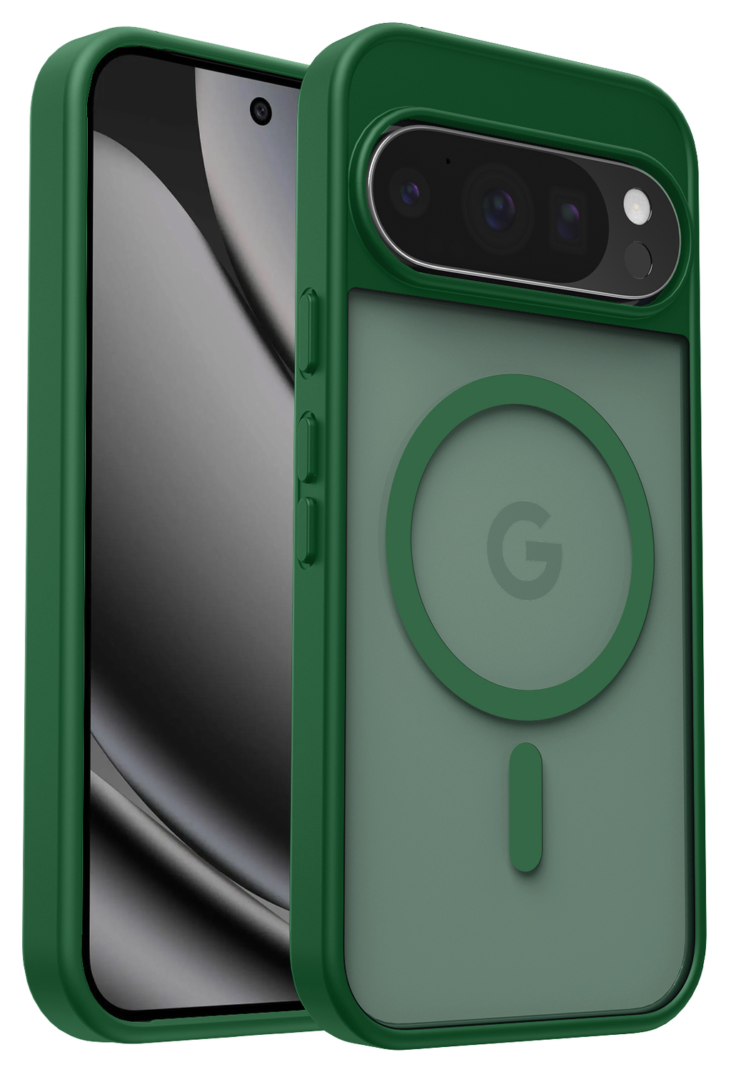 Google Pixel 10/10 Pro Hoesje MagSafe Back Cover PixelSnap Matte Groen afbeelding 7