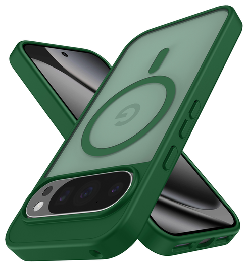 Google Pixel 10/10 Pro Hoesje MagSafe Back Cover PixelSnap Matte Groen afbeelding 2