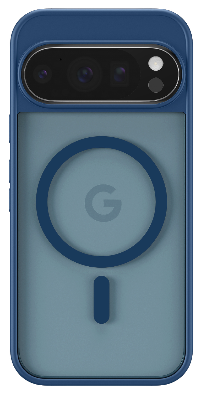 Google Pixel 10/10 Pro Hoesje MagSafe Back Cover PixelSnap Matte Blauw afbeelding 4